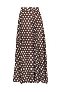 Jupe maxi en organza rayé - Pois