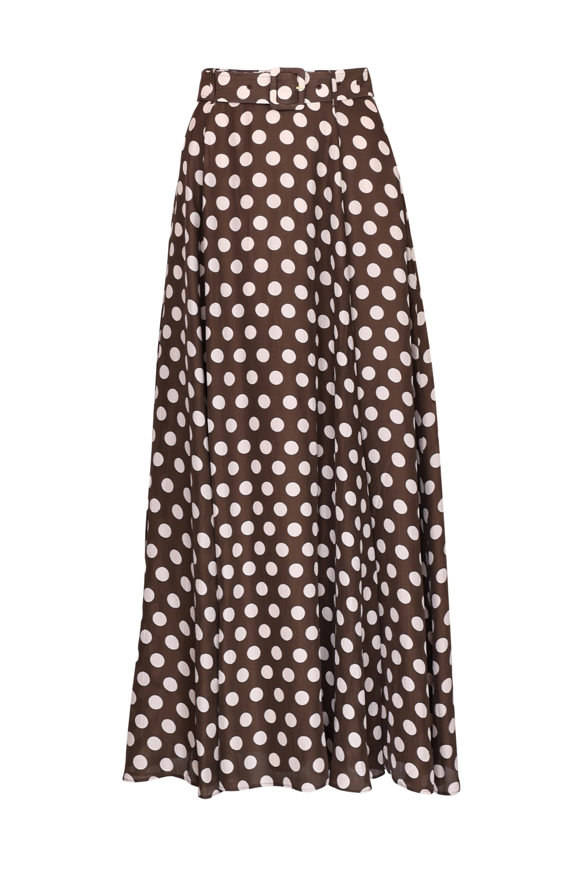 Jupe maxi en organza rayé - Pois