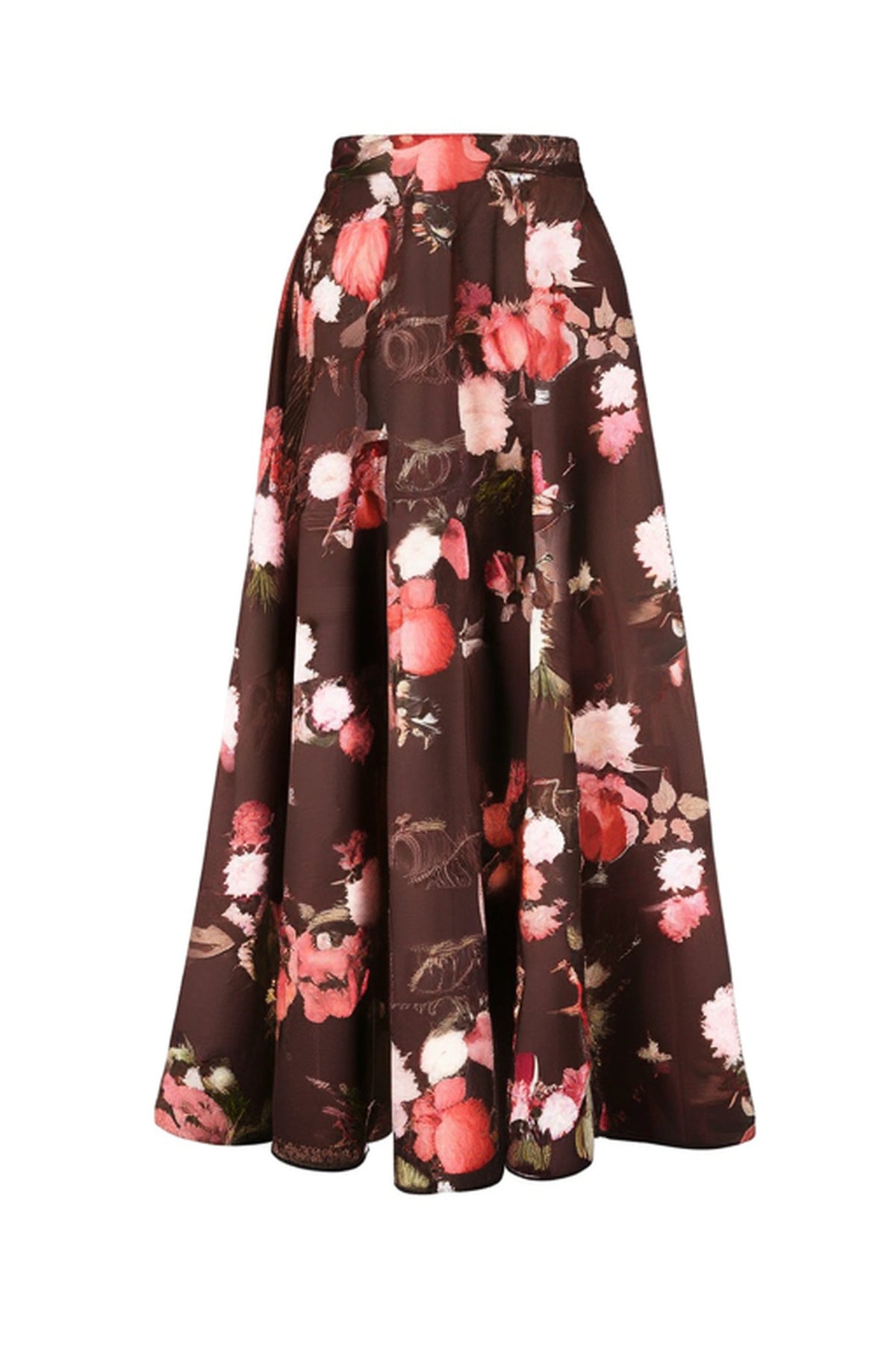 Jupe maxi en taffetas - Floraison douce