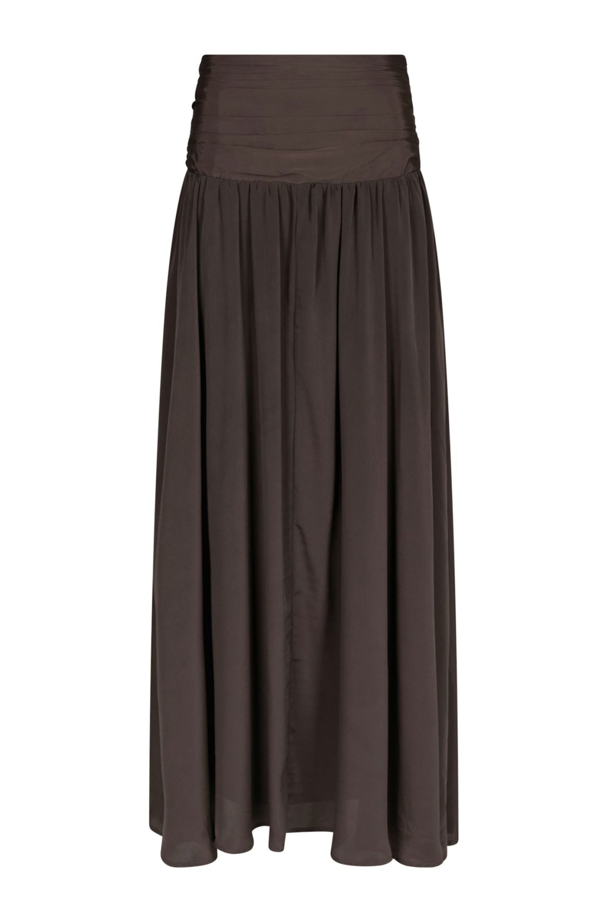 Jupe maxi tissée Morien - Marron foncé