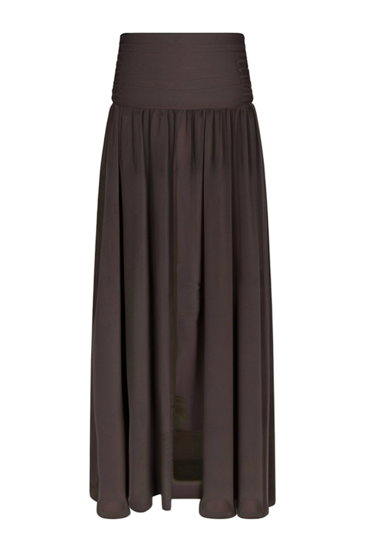 Jupe maxi tissée Morien - Marron foncé