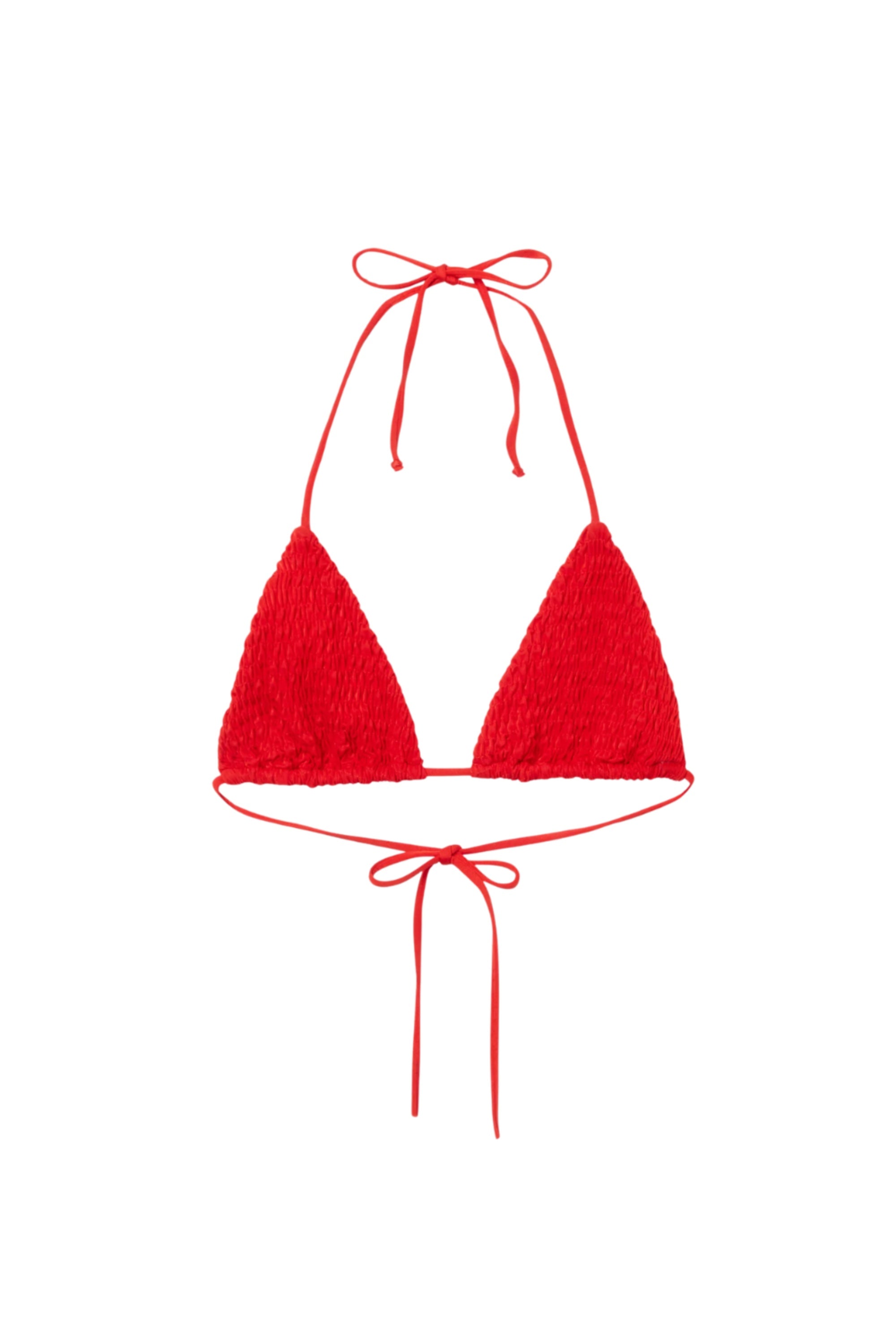 Haut de bikini smocké Clean - Rouge