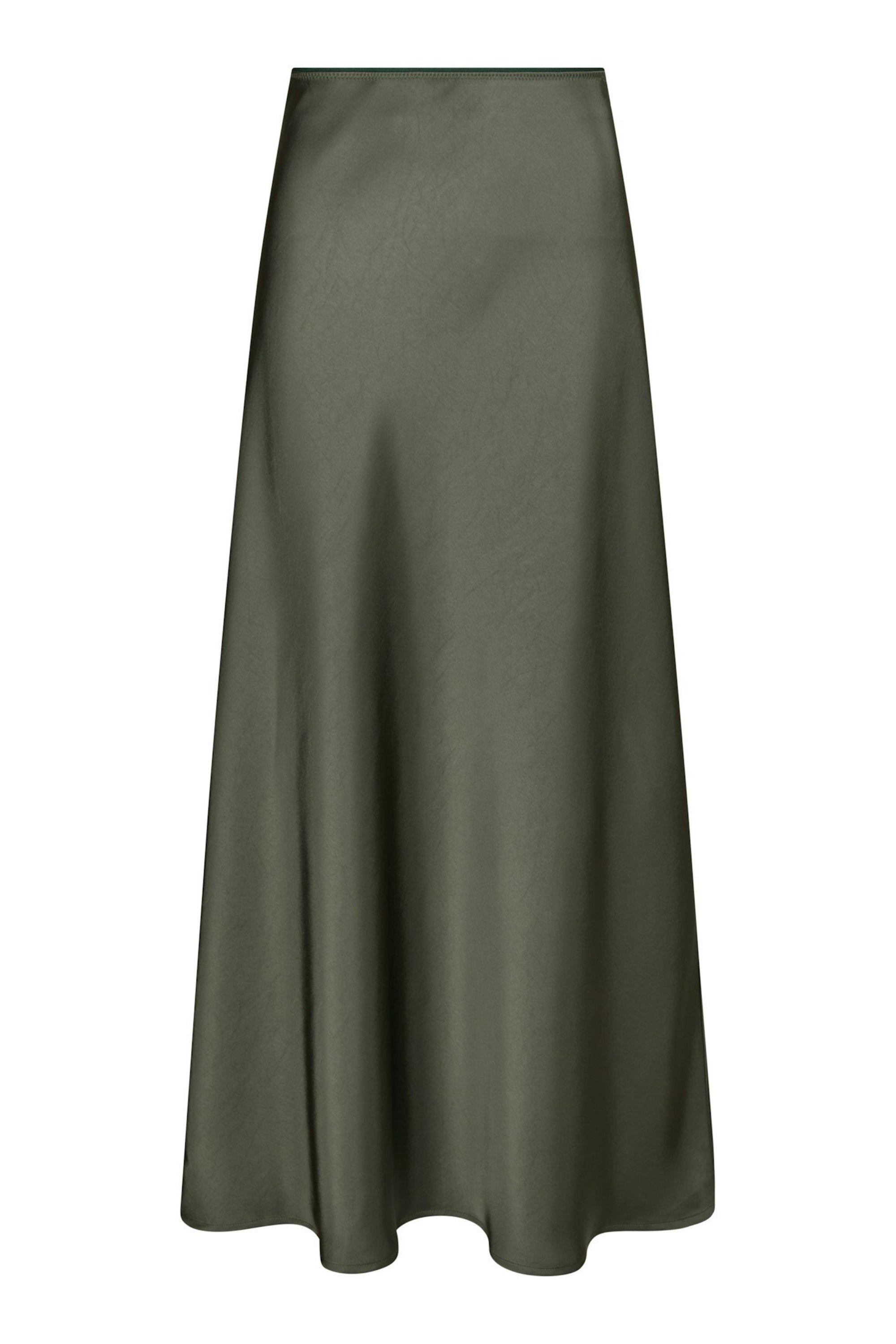 Jupe Vicky en satin épais - Vert foncé