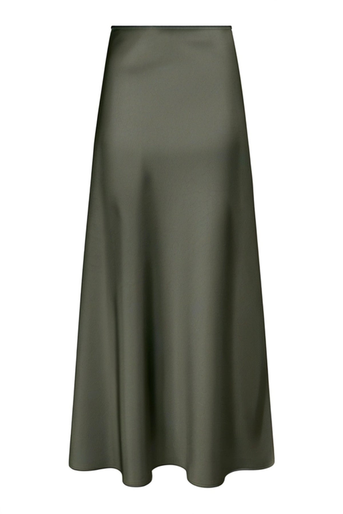 Jupe Vicky en satin épais - Vert foncé