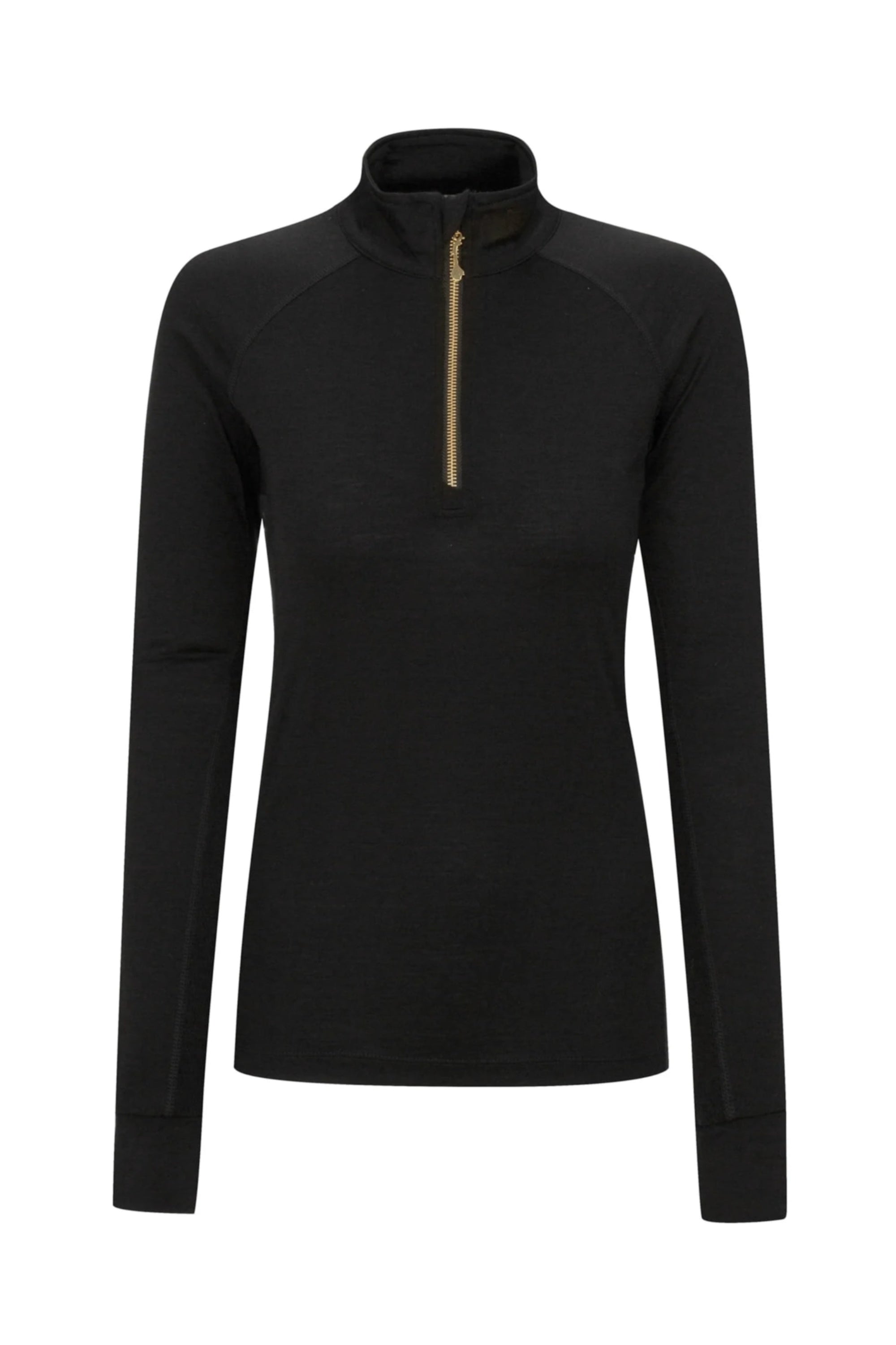 Haut première couche demi-zippé Rena femme - Noir