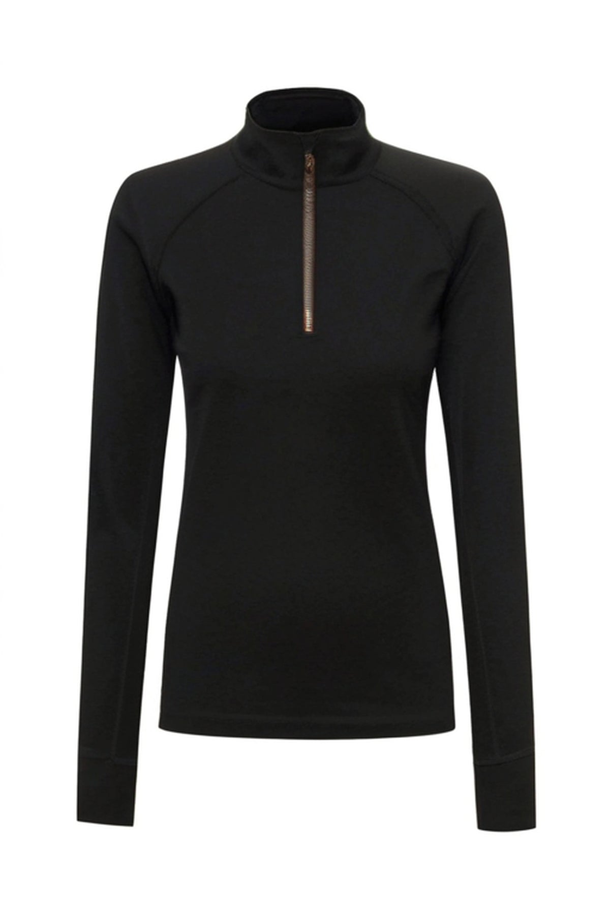 Haut première couche demi-zippé Rena femme - Noir