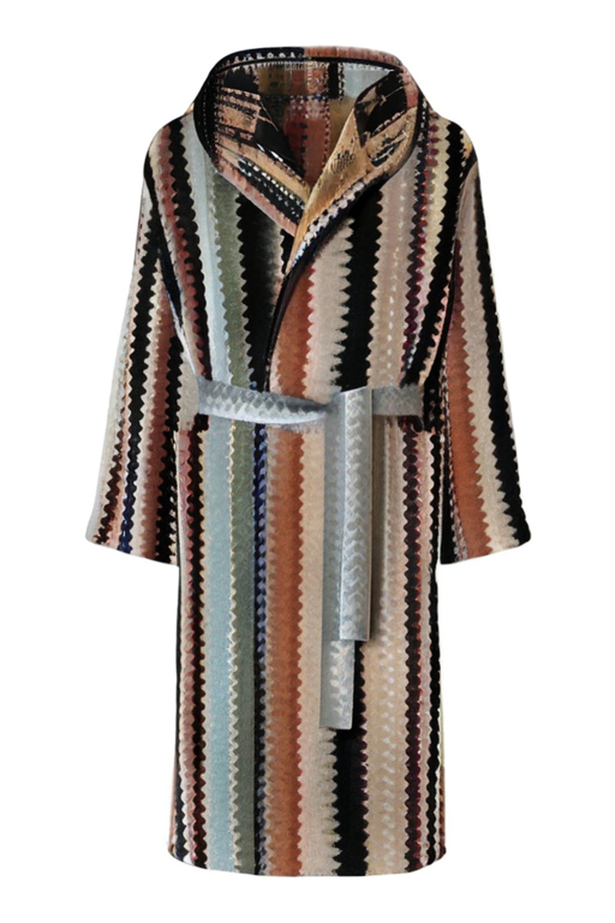 Peignoir à capuche Curt - Beige multicolore