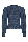 Blouse à carreaux Marcia - Bleu