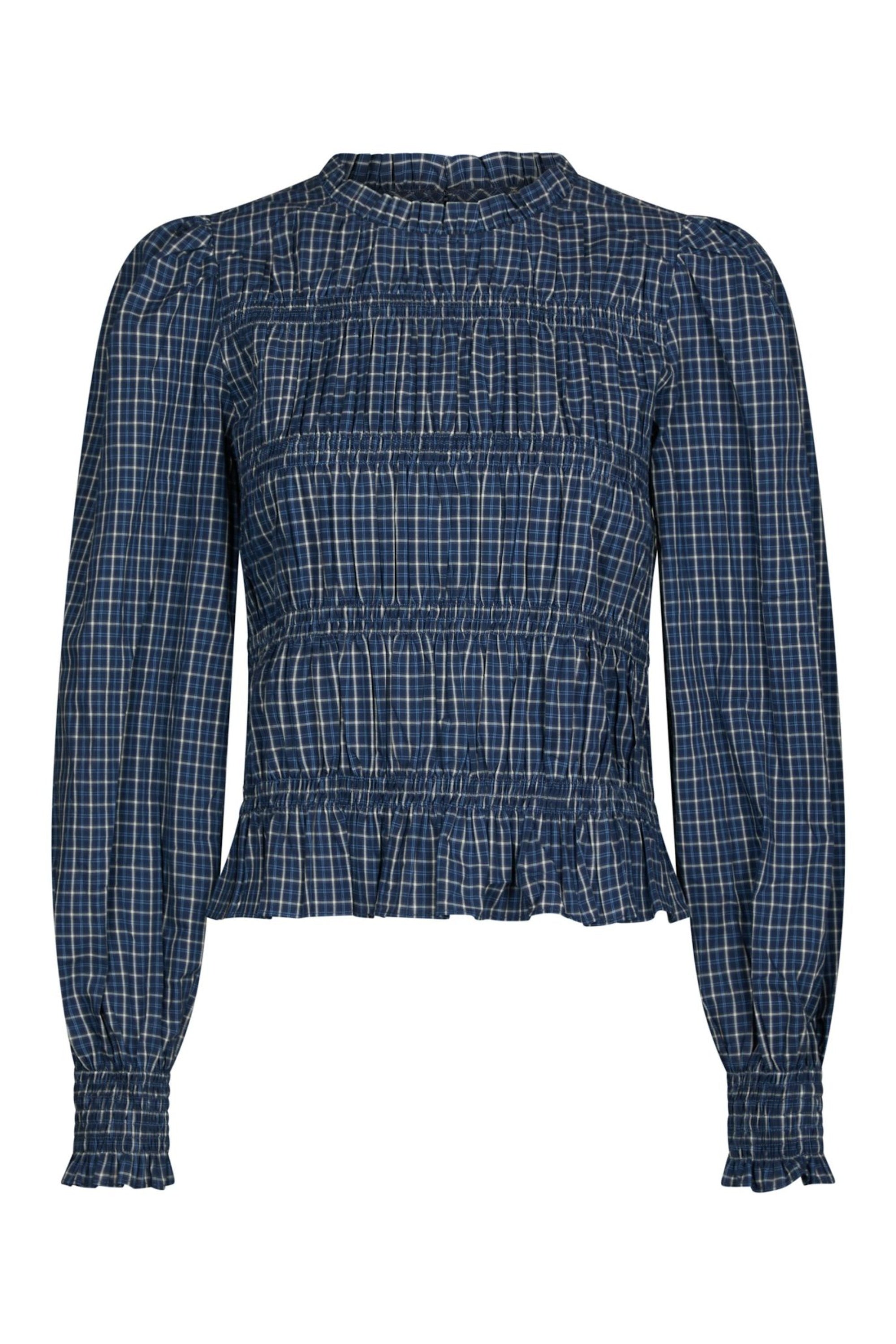 Blouse à carreaux Marcia - Bleu