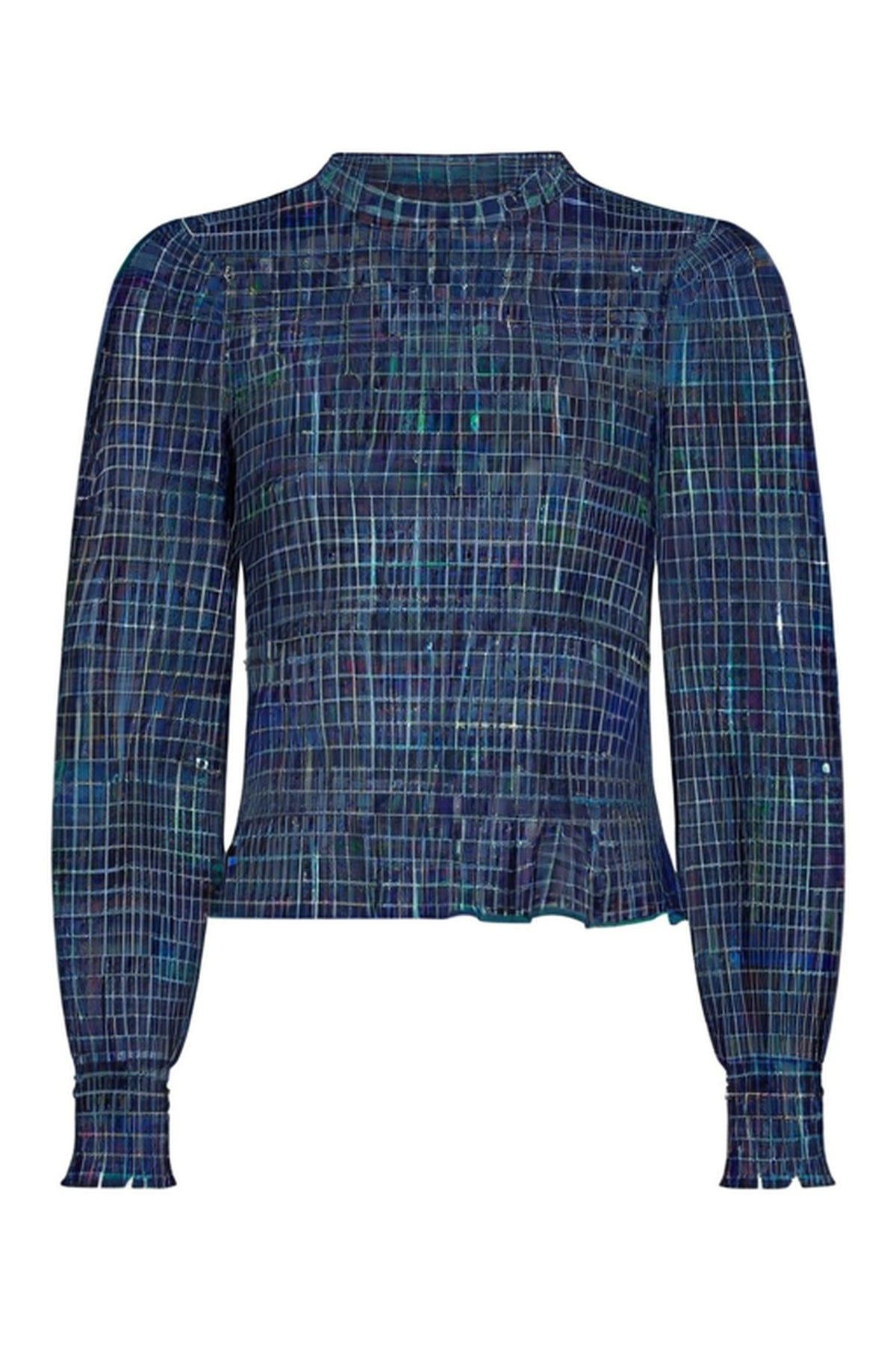Blouse à carreaux Marcia - Bleu
