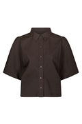 Chemise unie Ismara - Marron foncé