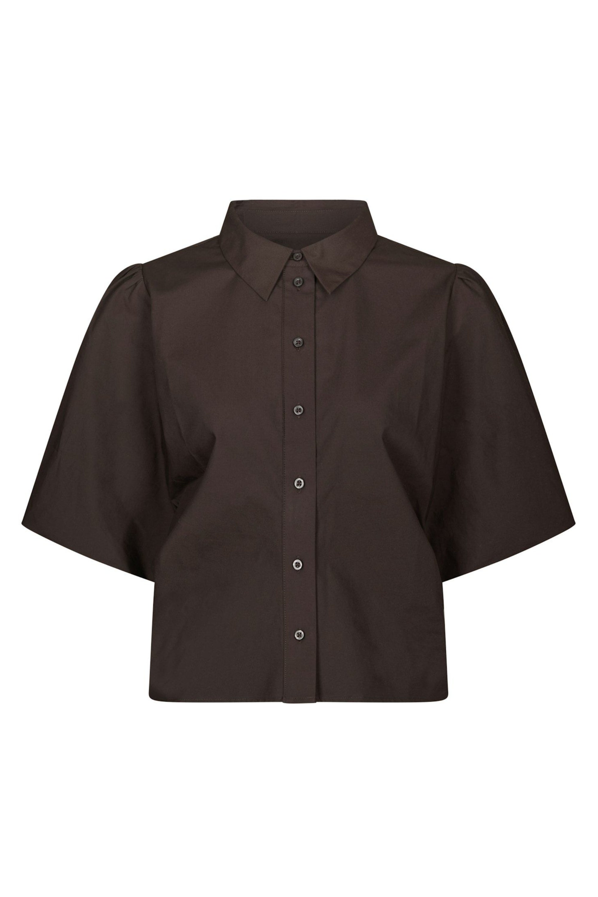 Chemise unie Ismara - Marron foncé