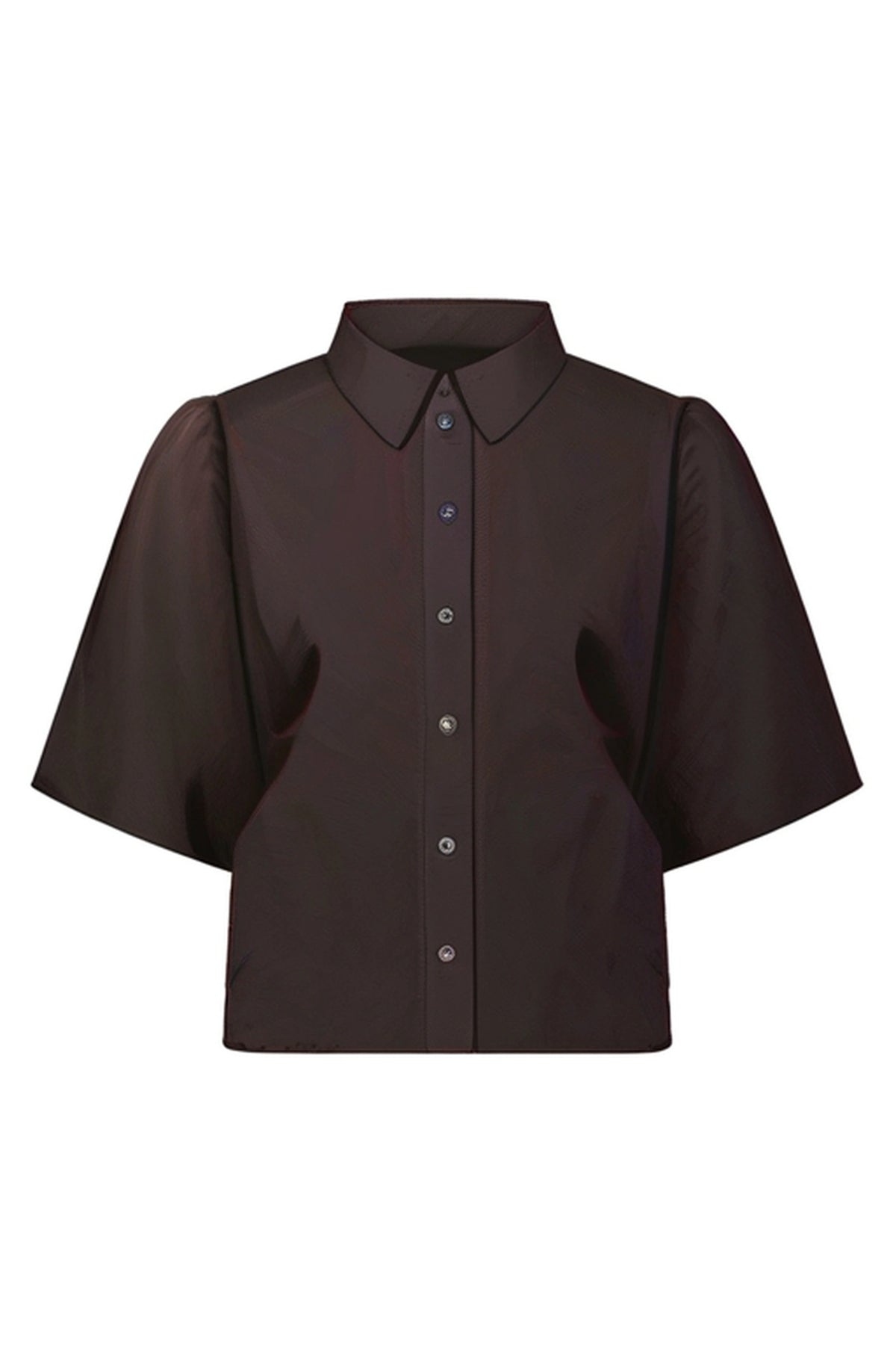 Chemise unie Ismara - Marron foncé