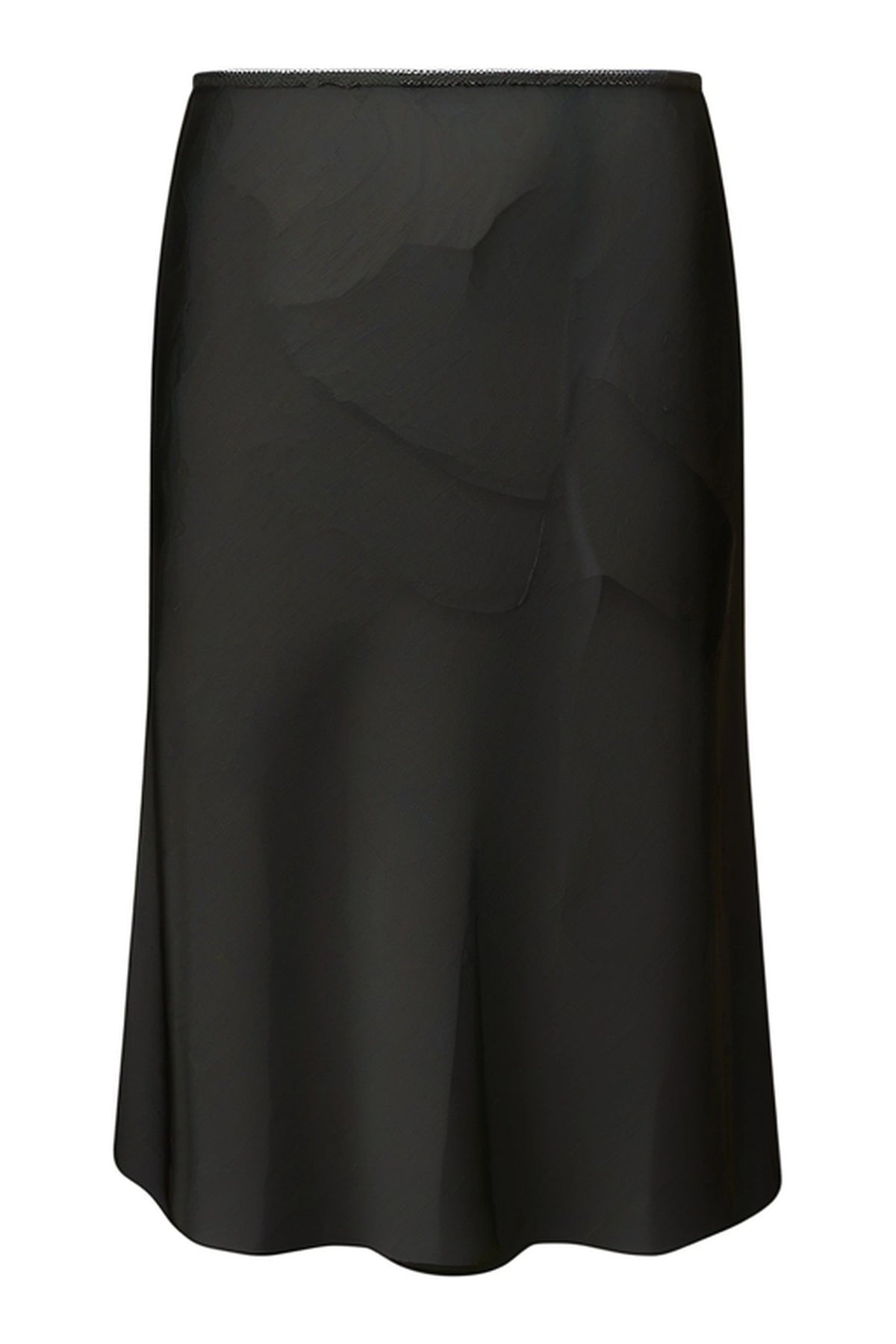 Jupe Mindie en satin épais - Noir