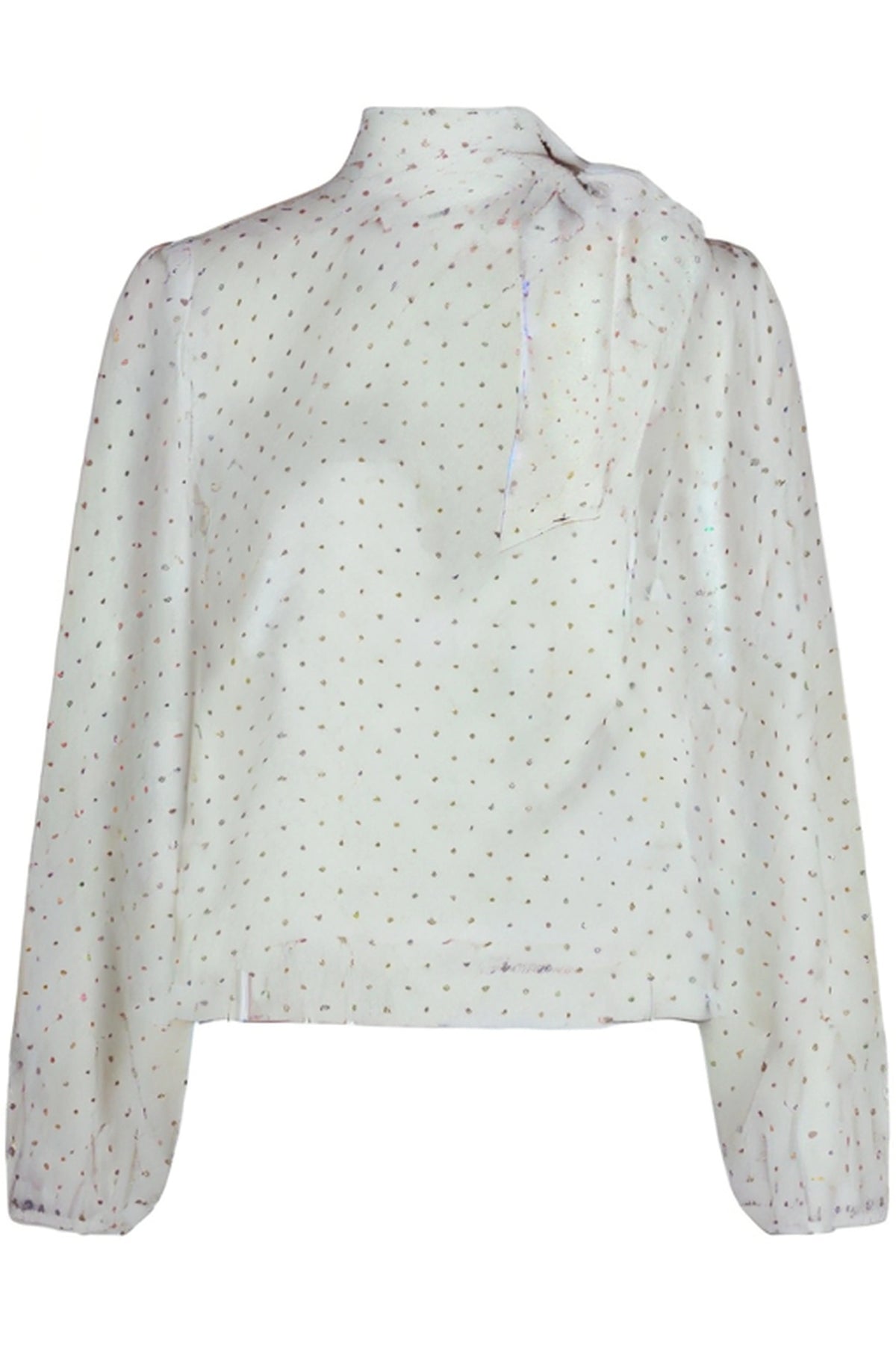 Blouse à pois Dorellie - Blanc cassé