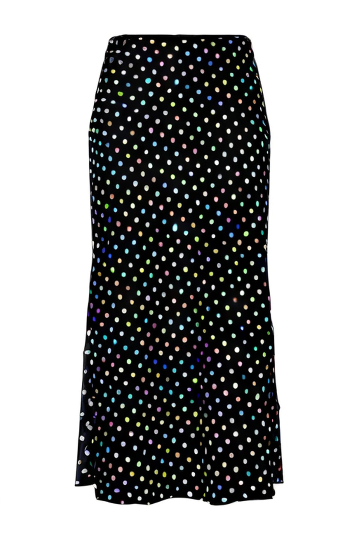 Jupe midi Yaspella Hw - Noir à petits pois bouleau