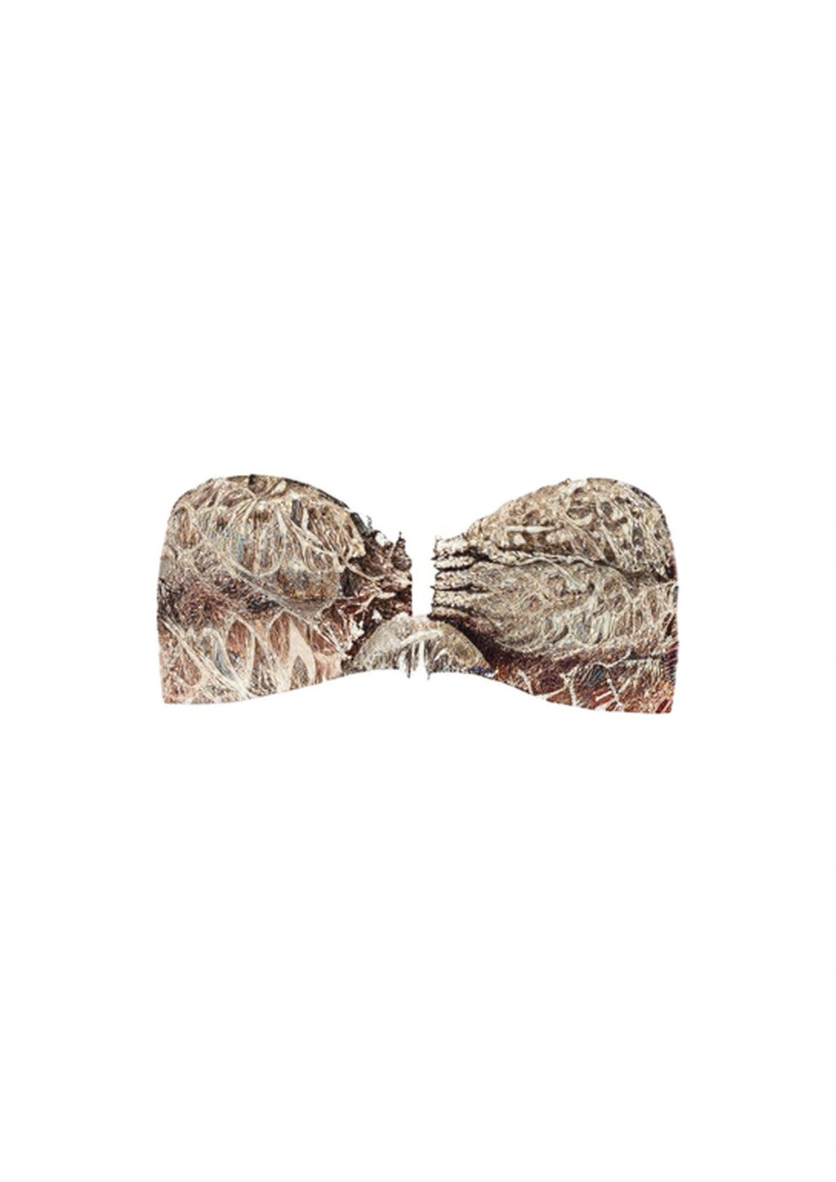 Haut de bikini bandeau Amber - Marron moka