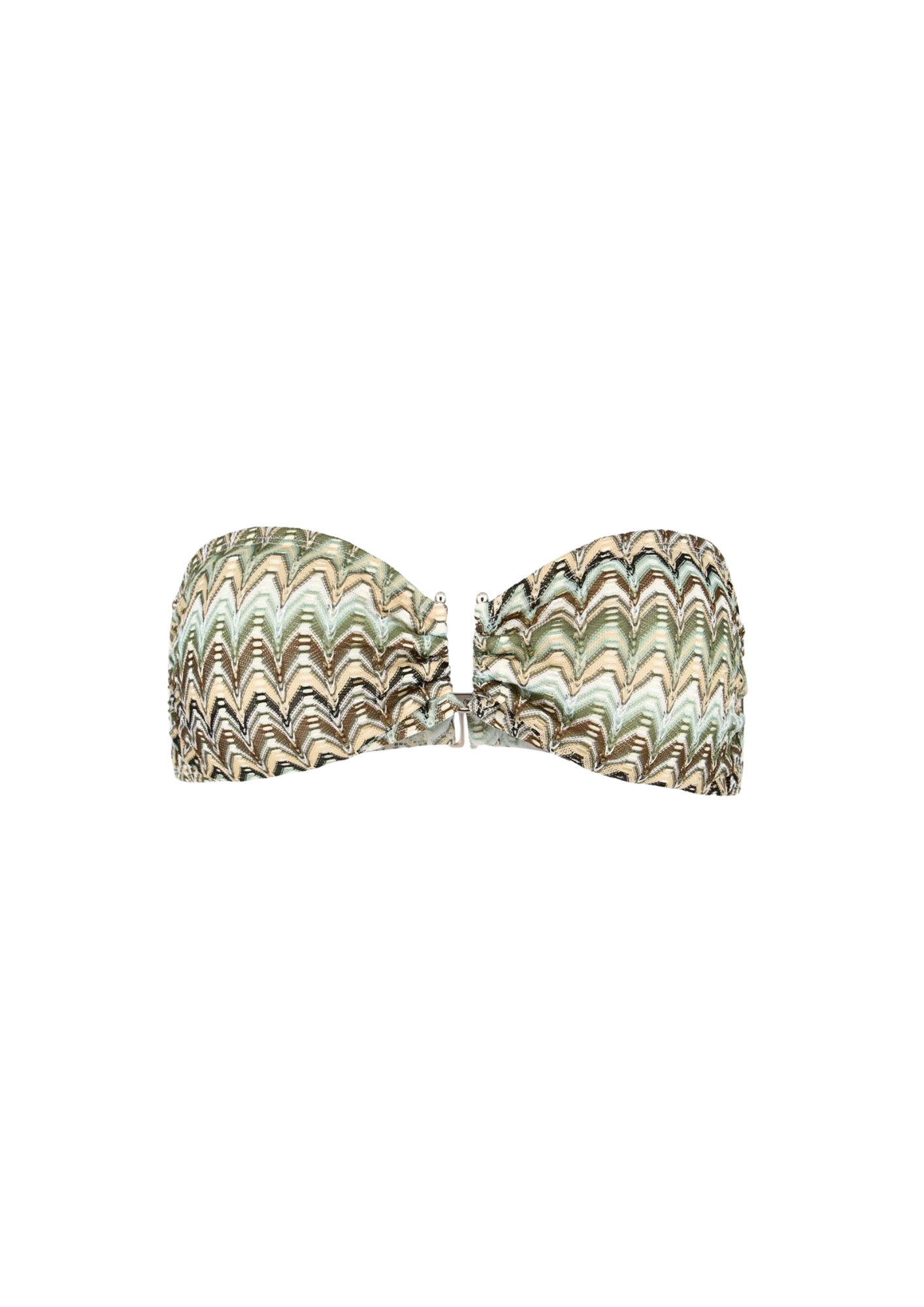 Haut de bikini bandeau Amber - Vert scarabée