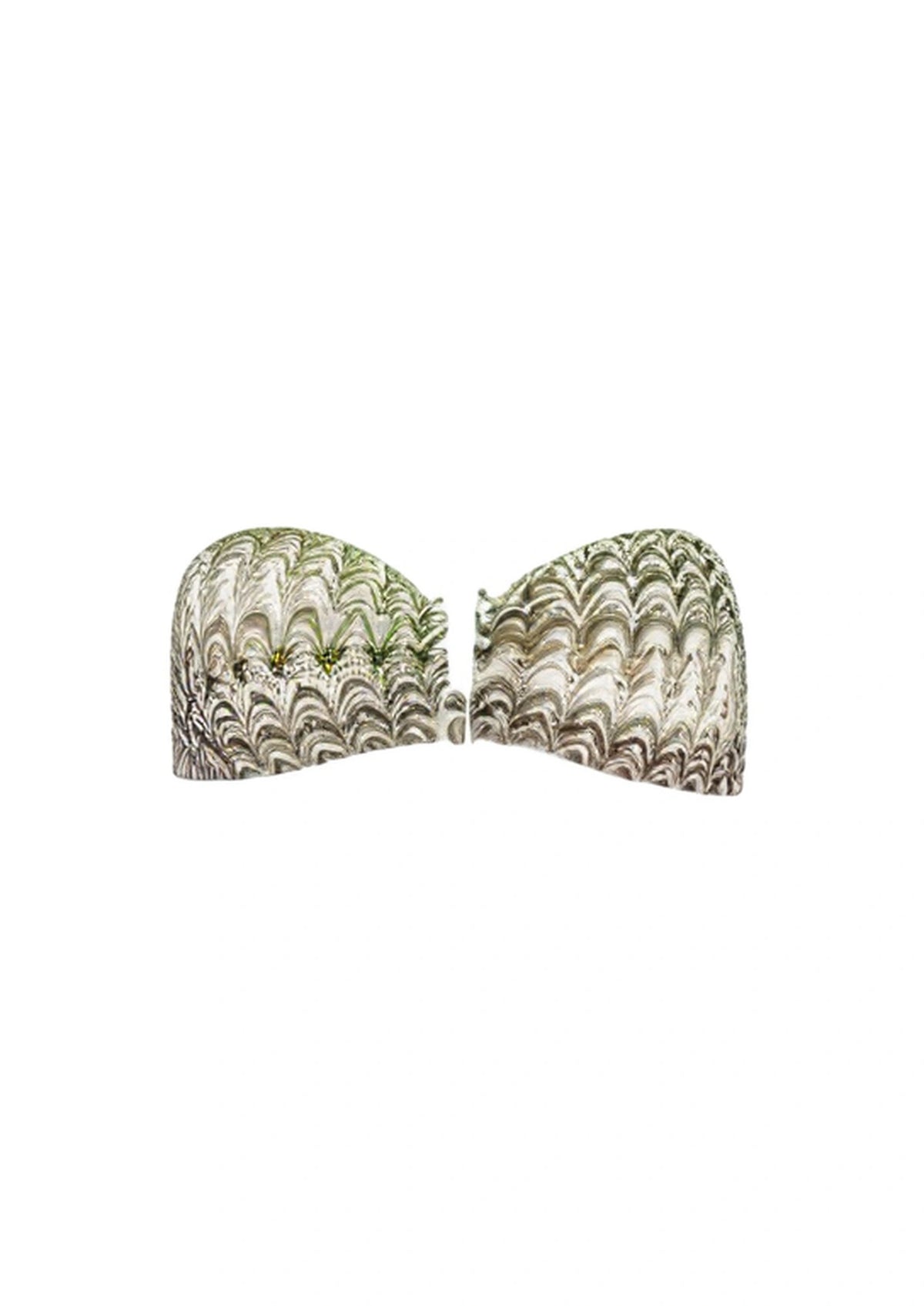 Haut de bikini bandeau Amber - Vert scarabée
