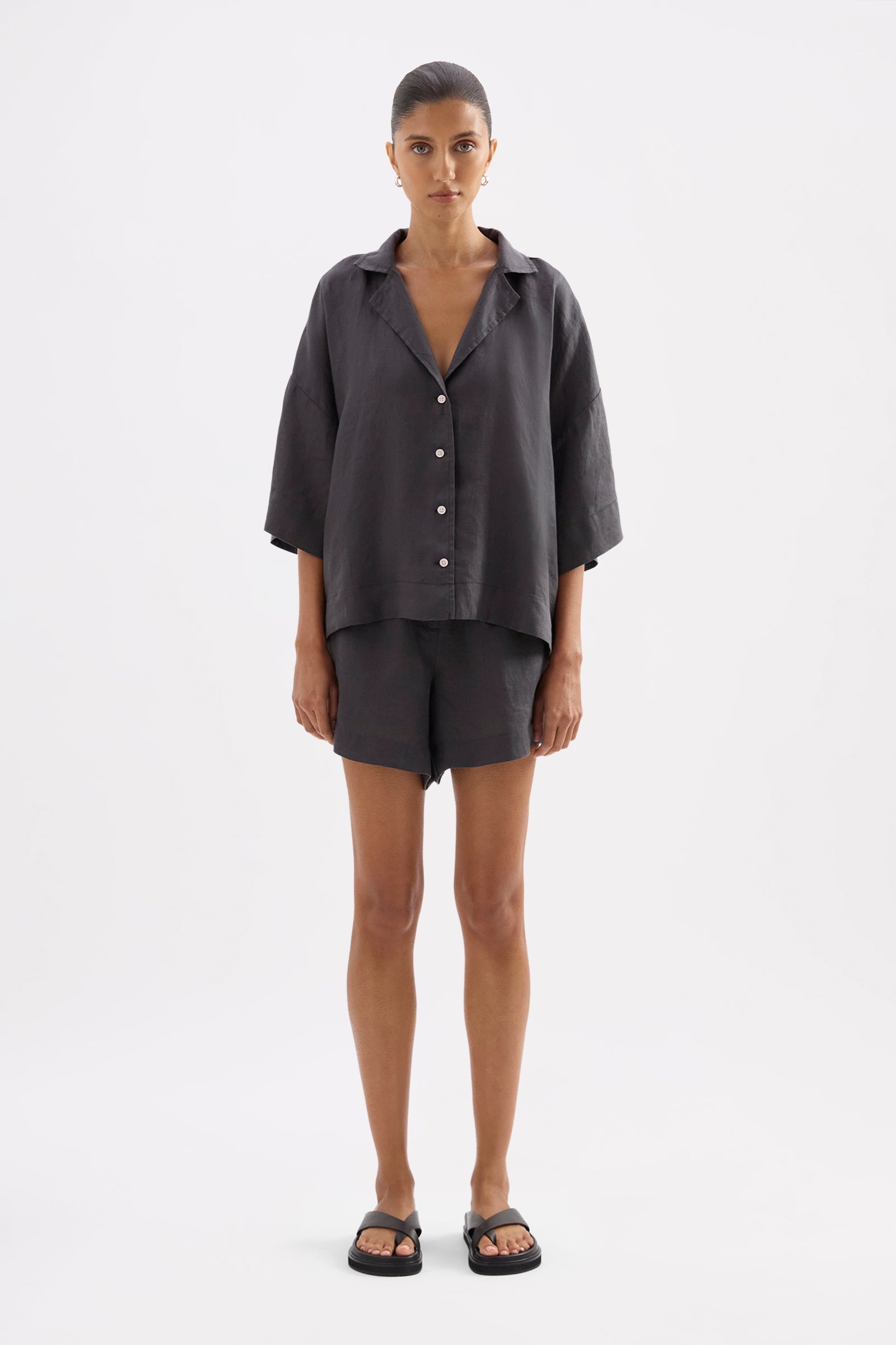 CHEMISE LOUNGE EN LIN