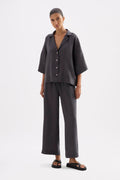 PANTALON LOUNGE COURT EN LIN